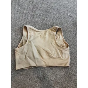 Body & Bra Front‎ Closure Sports Bra Size M Beige Seamless Comfort Activewear thumbnail 5