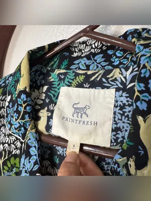 Printfresh Dashing Deer short-sleeve pajama top in the ink colorway thumbnail 3