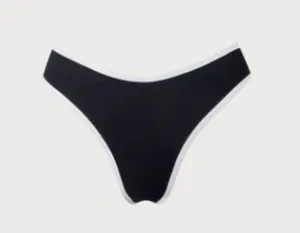 BERLOOK Contrast Trim Bikini Bottom 02 White Size L thumbnail 4