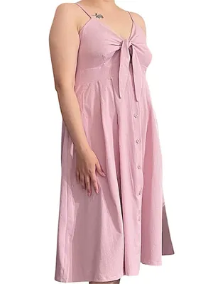 Yidarton Coquette Pink Midi Dress thumbnail 2