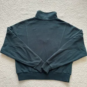 Garage Teal Mock Neck Cropped Quarter Zip Sweatshirt Pullover S Gorpcore Y2K thumbnail 5