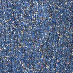 Adrienne Vittadini Blue Confetti Flecked Cable Knit Tunic Sweater XXL thumbnail 2