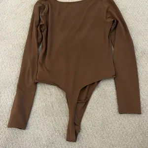 Brown cotton bodysuit thumbnail 2