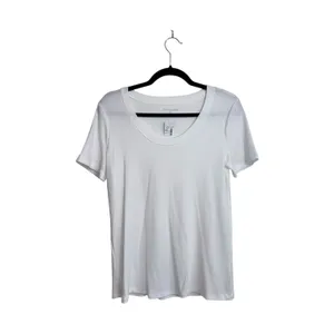 Maurices 24/7 Jordan Ribbed Scoop Neck Tee Solid White NWT thumbnail 2
