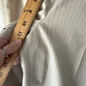 Ann Taylor Y2k Tan Pinstripe Wide Leg Dress Pants 8‎ Interview Outfit Women thumbnail 7
