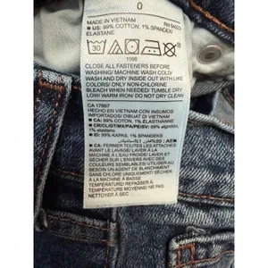 Old Navy‎ Mid Rise Boyfriend Jeans Women's Size 0 Blue Raw Hem Denim Pants thumbnail 6