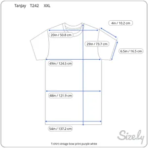 T-shirt vintage bow print purple white thumbnail 2