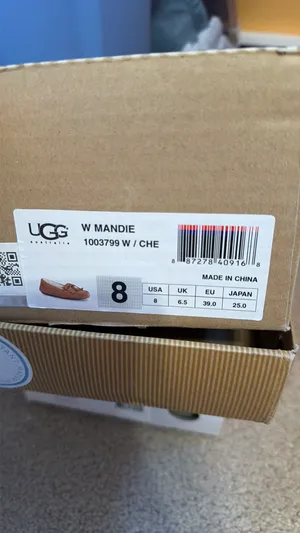 UGG brown suede moccasin slippers size 8 thumbnail 4