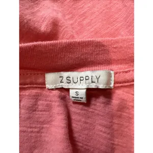 Z Supply Palisades Midi Dress Coral Pink V Neck Sleeveless Cotton Casual Resort thumbnail 6