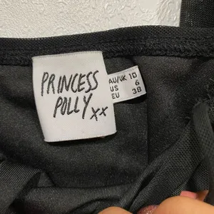 Princess Polly Black Puff Sleeve Mini Dress US 6 Tie Front Party Dress thumbnail 5