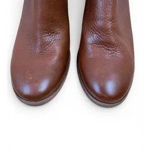 Frye Naomi Pickstitch Brown Leather Heeled Ankle Bootie Americana Cutout Sz 6.5 thumbnail 5