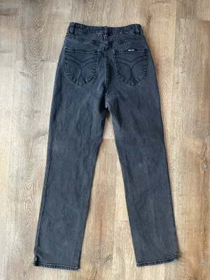 Rolla’s Original High Rise Straight Jeans Washed Black Denim Size 27 Aussie 9 thumbnail 7