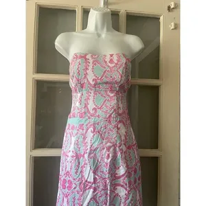 KAELI SMITH‎ Meghan Shell Mirror Sundress Dress Aqua/Pink thumbnail 6