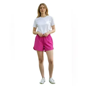 NEW Free People Bright Hot Pink Athletic Running Shorts Elastic Waist Flowy Gym thumbnail 2
