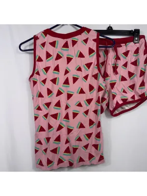 Hanna Andersson Women’s S Watermelon Pajama Set Pink thumbnail 4