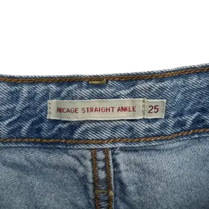 Levis Premium Ribcage Straight Ankle Distressed Jeans Blue Edgy High Rise Size25 thumbnail 5