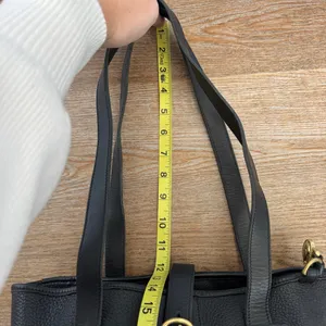 Dooney & Bourke Vintage AWL Black Bucket Tote Pebbled Leather brass Shoulder bag thumbnail 9
