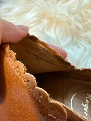 Jack Rogers Women's Brown Leather Ankle Booties with Block Heel Size 7 thumbnail 5