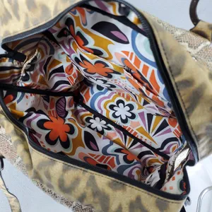 Joanel Faux Snakeskin Leopard Tote Handbag‎ Studs Shoulder Bag Y2K thumbnail 5