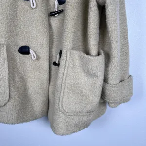 ASOS Women's Oversized‎ Duffle Coat Cream Sz L thumbnail 5