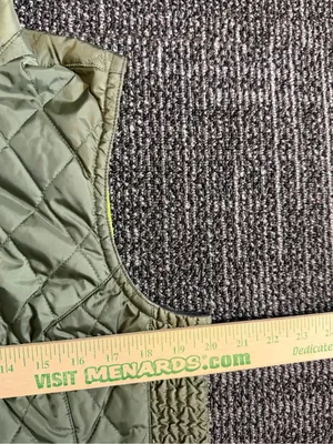 Vintage Nike Silver Tag Quilted Faux Fur Collar Zip-Up Vest Large thumbnail 2