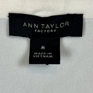 Ann Taylor Factory White Wrap Crossover Blouse Medium thumbnail 8