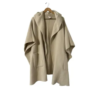 FREE PEOPLE All I Need Cozy Duster Beige Cape Kimono Hood Sweater Cardigan thumbnail 5