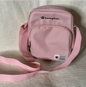 New Champion Pink Nylon Crossbody Bag with Adjustable Strap Pink Interior NWT thumbnail 1
