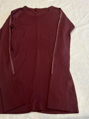Lululemon burgundy reflective swiftly tech long sleeve 4 thumbnail 5