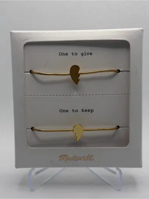 Madewell Friendship Chain Bracelet Set in vintage gold NEW thumbnail 4