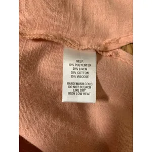 Lulus Dress M NWT Blush Pink Linen Blend Lace Up Shift Midi Pockets Resort thumbnail 16