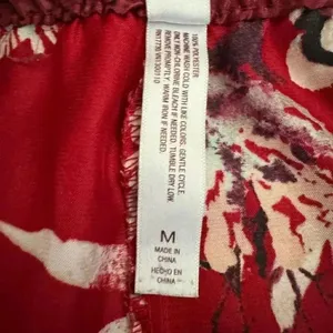 Gilligan & O'Malley Red Women's Satin Floral Lightweight Pajama Pants SZ M #1944 thumbnail 10
