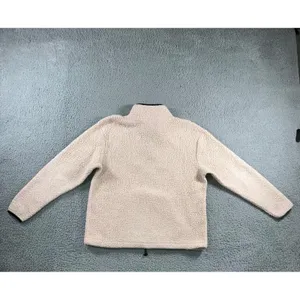 Victoria's Secret‎ Pink Sherpa Pullover Women Medium 1/4 Zip Fleece Mock Meck thumbnail 3