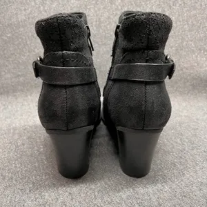 Bare‎ Traps Launa Black Faux Leather Buckle Ankle Boots Women's Size 6M thumbnail 4