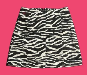 Zebra Print Mini Skirt thumbnail 1