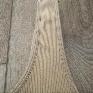 🌟Set Active🌟 X Revolve Box Cut Seamless Ribbed Sports Bra Nude Pampas Sz S thumbnail 4