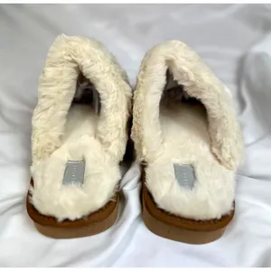 Volatile Microsuede with Faux Shearling Slipper Leopard Fluff 9 Brown thumbnail 7