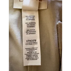 Chico's Comfort Waist Straight Leg Pants Natural Tan 570226142‎ Size 2 Tall NWT thumbnail 4