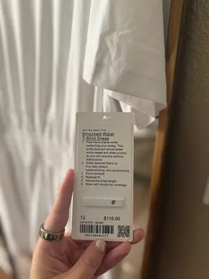 Lululemon White Women’s Tee Shirt Dress 12 thumbnail 2