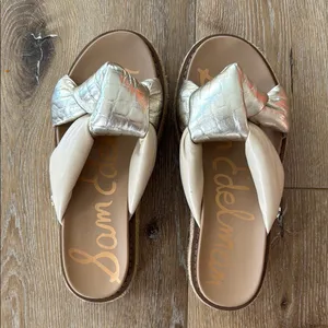 Sam Edelman Kory Platform Metallic Knot Women's Sandals Size 7 thumbnail 2