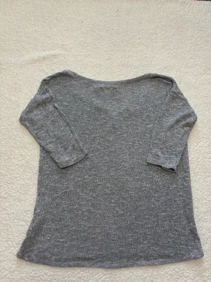 Vintage Y2K Abercrombie & Fitch Heather Gray Embellished V-Neck Top Indie Sleaze thumbnail 10