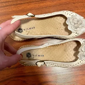 Vintage Wilmar Leather Floral Wedges Size 38 thumbnail 8
