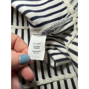 Madewell Striped Short Sleeve T-Shirt Dress Navy White Small Casual Preppy thumbnail 7
