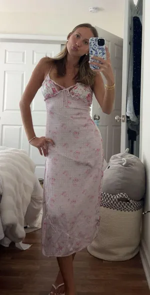 For Love & Lemons Taylor Floral Midi Dress thumbnail 1