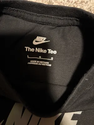 Nike Black Crop Top with Iridescent Logo thumbnail 3