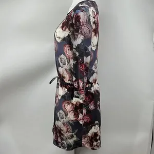 Club Monaco 3/4 sleeve floral print silk dress thumbnail 6