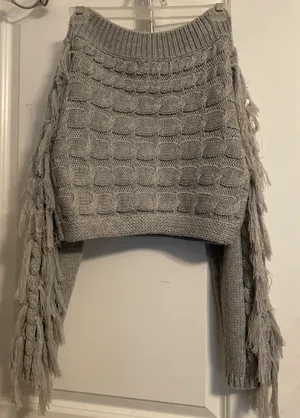 Grey Crop Sweater thumbnail 1