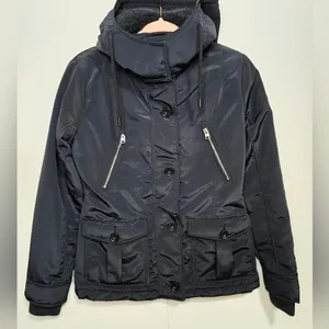 Abercrombie & Fitch Water Wind Resistant Hooded Technical Parka Jacket Size S thumbnail 2