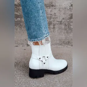 Lulus Rachael White Ankle Boots Size‎ 7 thumbnail 2