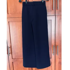 OGL Pants FuzzLuxe Mid Rise Straight Leg Elastic Waist Navy Blue Size XS NEW thumbnail 6
